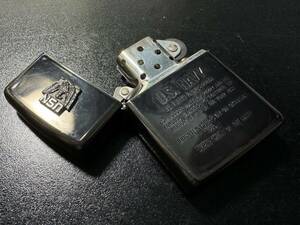 ZIPPO / U.S.NAVY 1992年製 メタル貼り ジッポ ブラック