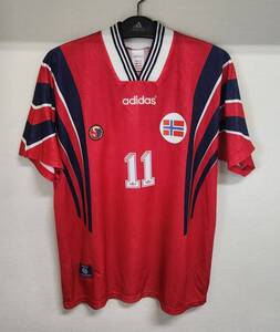 96-97 ノルウェー Norway(H)#11 オーレ・グンナー・ スールシャール 半袖 1998 W杯予選仕様　L