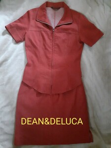 DEAN&DELUCA/ディーン&デルーカ　デニムスーツ　9号☆赤　タイトスカート