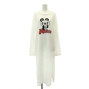 ヒステリック Hysteric 24SS SKULL PANDA ワンピース ロング 長袖 F 白 ホワイト /DF ■OS レディース