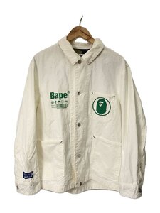 A BATHING APE◆カバーオール/M/コットン/WHT/H80-140-023//