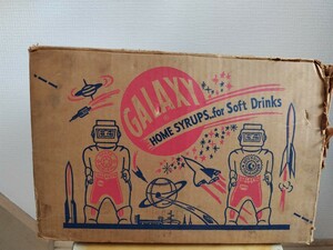 ギャラクシーボトル 段ボール スペーシー スペースエイジ spacefoods galaxy galaxybottle galaxysyrup 1950年代 50s スペースフーズ レア