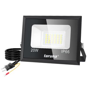 即納!LED 投光器 20W 200W相当 薄型 防犯ライト 昼光色 6000K 作業灯 防水 コンセント式 屋外 広角 自由回転 庭 駐車場 送料無料 1個