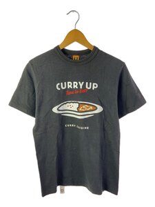 HUMAN MADE◆Tシャツ/S/コットン/ブラック/CURRY/カレー/プリントT/ピチT