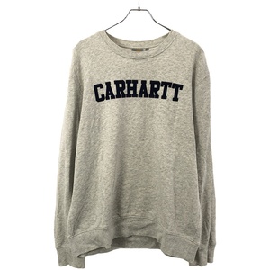 Carhartt カーハート フロッキーカレッジロゴスウェットトレーナー グレー L IT71B34UYNNW