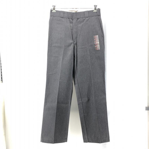 【中古】Dickies 90s USA製 ワークパンツ グレー W32L32 フラッシャー付き ディッキーズ[240024489346]