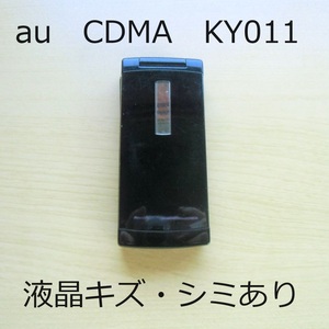 【液晶キズ・シミあり】au　ガラケー　KYOCERA　CDMA　KY011　ブラック