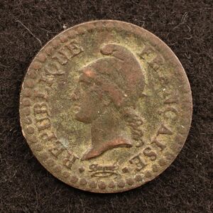 KM#646/フランス 1サンチーム銅貨（1797-1799）[E4688]コイン