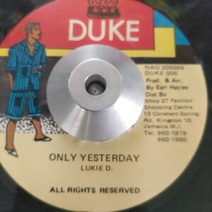 Lukie D / Only Yesterday Sick Riddim