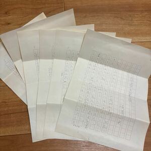 横溝正史！肉筆原稿！-「作者の幸福」-200字ペン書　全6枚完（おれあり）