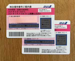 ANA 全日空　株主優待券　2枚セット　割引券　2025年5月31日まで