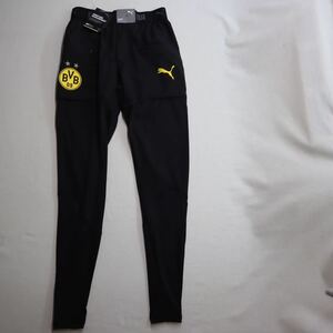 【新品】プーマ PUMA メンズ サッカー/フットサル ジャージパンツ BVB スタジアム プロ パンツ 754546 （ブラック）メンズXS