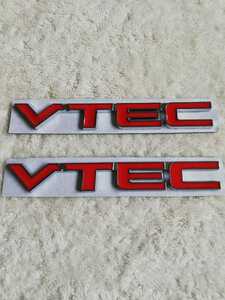 ★ VTEC 赤 エンブレム セット★検）HONDA modulo タイプR DC2 DB8 EK9 EG6 DC5 FD2 FK8 EP3 AP1 AP2 S660 CR-Z GK5 CL1 CL7 BB5 JDM USDM 