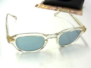 1円 ■美品■ MOSCOT モスコット LEMTOSH TT SE CRYSTAL/GOLD 46□24-145 サングラス メガネ 眼鏡 クリア×ゴールド系 FK1790