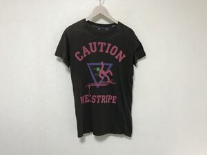 本物ディーゼルDIESELコットンプリント半袖Tシャツメンズビジネススーツサーフアメカジミリタリー茶ブラウントルコ製S