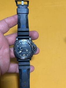 （695） PANERAI パネライ 腕時計　LUMINOR SUBMERSIBLE ルミノール マリーナ FIRENZE1860　PANERAI CARBOTECH 動作確認済み