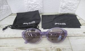 1J262SZ◎stussy EYEGEAR PeNN　サングラス　めがね　眼鏡フレーム　メガネ　パープル系 ◎中古品