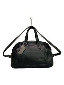 LANCEL◆ハンドバッグ/レザー/BLK