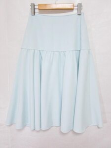 【送料込】 2023年製☆FOXEY NEW YORK フォクシーニューヨーク スカート サックスブルー 43463 MORNING BREEZE SKIRT size38 S/956278