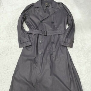 激レア/極美品●RRL ダブルアールエル トレンチコート 三ツ星タグ 90ｓメンズ L相当 ロング ベルト ダブルブレスト チャコールグレー