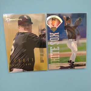 1995 FLEER LEAF/Emotion JIM ABBOTT ジム・アボット Cホワイトソックス ２枚組