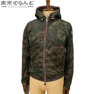 101737205 モンクレール MONCLER ナイロンジャケット 141-091-41668-05-53407 カーキブラック ナイロン カモフラージュ ブルゾン 1 メンズ