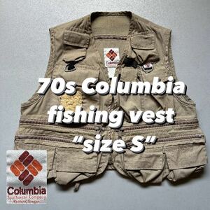 70s Columbia fishing vest “size S” 70年代 コロンビア フィッシングベスト イエローストーンタグ
