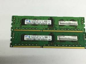 【中古パーツ】　サーバーメモリー　SAMAUNG　2GB 1R*8 PC3L-10600R-09-10-A1-D2　2GBx2枚　計4GB　1320　■Z016