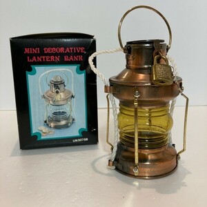 【未使用 / 即決】 ランタンバンク MINI DECORATIVE LANTERN BANK 貯金箱 昭和レトロ アンティーク調 1991年製 11230-4