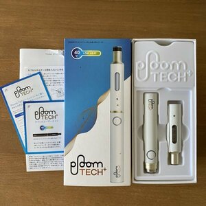 G0828K178 Ploom TECH + プルームテックプラス スターターキット ホワイト白 電子タバコ 加熱式たばこタバコ 中古美品・本体のみ備品なし