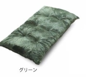 【送料無料】長座布団 ごろ寝 やわらか ロングクッション 約60x110cm グリーン