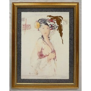 額縁付きヨーロッパ製絵画 シートサイズ60X80cm -4-特価-