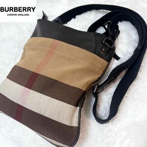 【新年式】バーバリーロンドン　バーバリー　ショルダーバッグ　ノバチェック　レザー　キャンバス　メガチェック　Burberry ロゴ