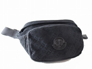 1円　モンクレール　MONCLER　★　ウエストバッグ　ボディバッグ　★　ブラック　ナイロン　レザー　610