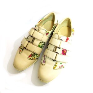 GUCCI グッチ 121830 ベルクロ 花柄 スニーカー #36 1/2 約23.5cm向き 中古品 used AB