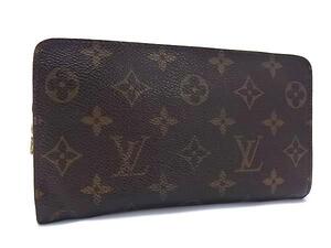 1円 LOUIS VUITTON ルイヴィトン M61727 モノグラム ポルトモネジップ ラウンドファスナー 長財布 ウォレット ブラウン系 FE7000