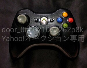 マイクロソフト 中古周辺機器 XBOX360 専用ワイヤレス コントローラー ブラック 正規品 動作確認済み (※)スティックボタン劣化