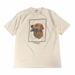 希少 デッドストック USA製【ビンテージ 90s Golden Retriever ゴールデンレトリーバー ドッグ Tシャツ ワンちゃん 犬】アメリカ シングル