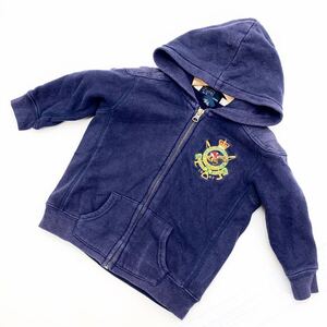 ■ポロラルフローレン POLO RALPH LAUREN ネイビー 濃紺 キッズ ベビー 子供用 スウェット パーカー 24M 90cmサイズ相当■DF13