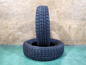 RK5821【送料無料155/70R13】2本 ダンロップ ウィンターマックス WM02 中古スタッドレス バモス ミライースなどに ≪即決≫