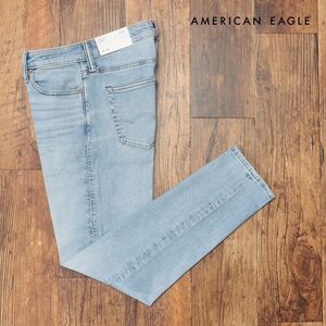 AMERICAN EAGLE/30インチ/デニムパンツ 0114-6224 ストレッチ快適 ウォッシュ加工 ジーンズ 美脚 新品/青/ブルー/ih248/