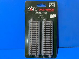 3K2124y　HOゲージ　KATO　カトー　UNITRACK　品番2-140　直線線路　123ｍｍ　4本入　★新品