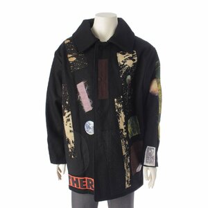 【ラフシモンズ】RAF SIMONS　メンズ ARCHIVE REDUX × STERLING RUBY 14AW復刻 パッチ ウールコート ブラック 48 未使用【中古】188870