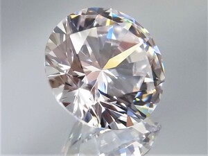 6.65ct 10mm 究極のExcellent cut 大粒キュービックジルコニア 理想的なラウンドブリリアンカット 人の手が一切触れていない完全未使用新品