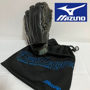 TA■ MIZUNO ミズノ ビューリーグ グローブ＆グローブ袋 2点セット 黒 ブラック 軟式 グローブ 右投げ 大人用 野球 野球グローブ スポーツ