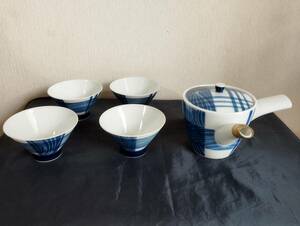 骨董品　白山陶器　急須　茶碗　セット　在銘