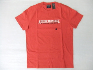 【タグ付き・美品！】★Abercrombie＆Fitch/アバクロンビー＆フィッチ★メンズ半袖Tシャツ/赤系/Lサイズ/ロンＴ