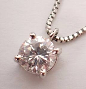 美品 ダイヤネックレス D0.502ct 0.5ctアップ I-SI2 Pt850/Pt950 プラチナ 2.6g