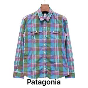 Patagonia, パタゴニア, 長袖シャツ, チェック, 古着, レディース２サイズ