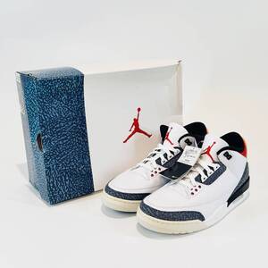 甲MJ19022　1円スタート/新品/28.5cm/本物/ナイキ エアジョーダン3/NIKE AIR JORDAN 3 RETRO SE-T/CZ6433-100/ファイヤーレッドデニム